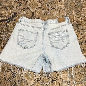 American Eagle Outfitters Light Blue Frayed Jean Shorts